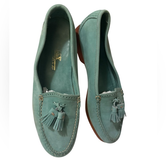 Bally men’s Teal Loafers with Tassels soft suede leather in good condition - Picture 1 of 10
